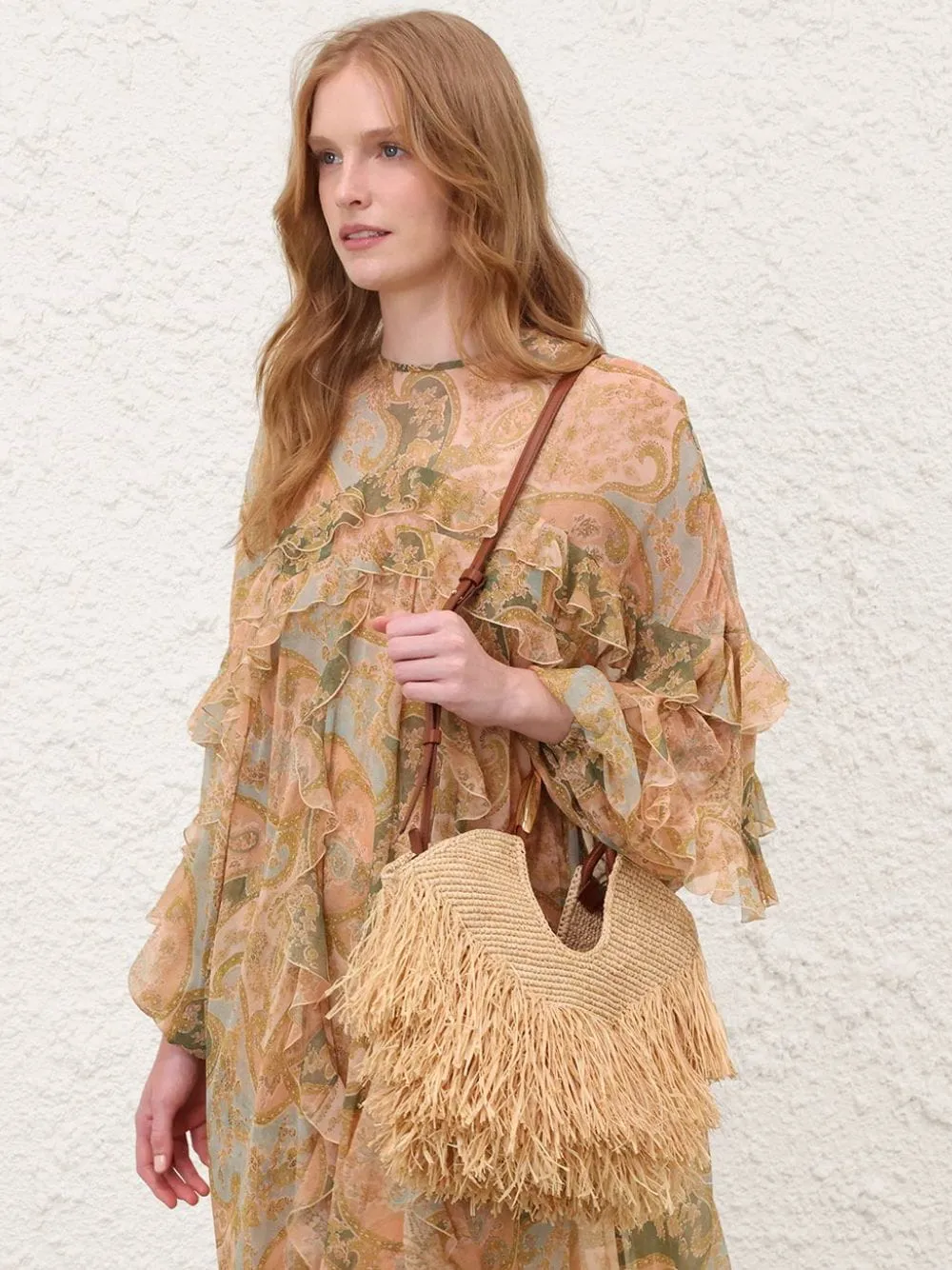 Natural Goldentime Small Fringe Tote sold by Fashion Clinic product image thumbnail 4