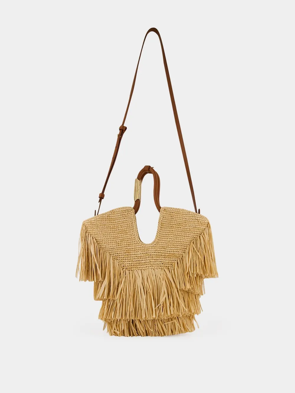 Natural Goldentime Small Fringe Tote sold by Fashion Clinic product image thumbnail 3