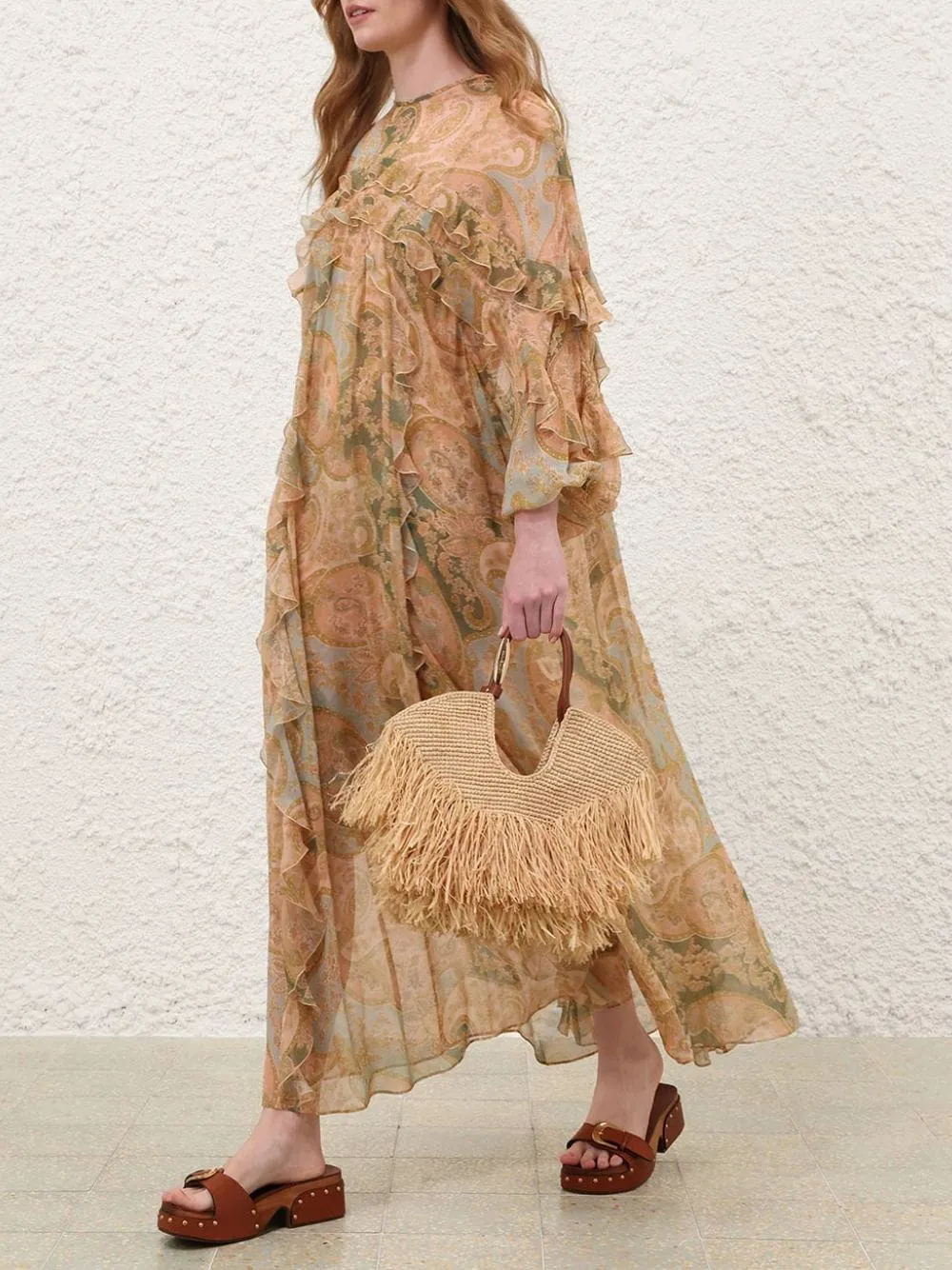 Natural Goldentime Small Fringe Tote sold by Fashion Clinic product image thumbnail 2