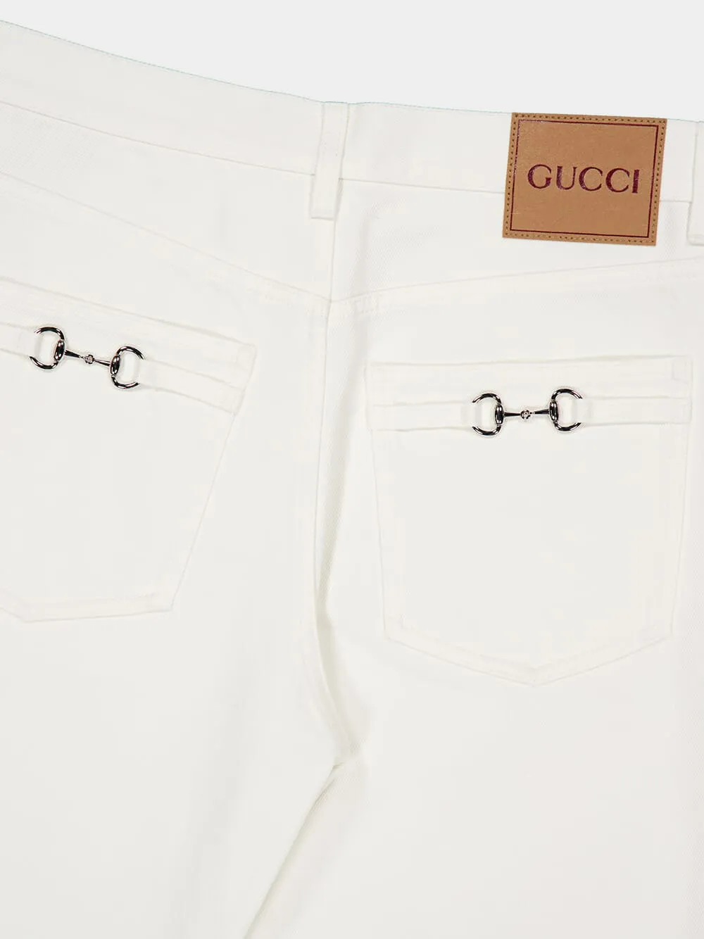 White Straight-Leg Denim Jeans sold by Fashion Clinic product image thumbnail 4