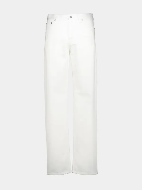White Straight-Leg Denim Jeans made by Gucci
