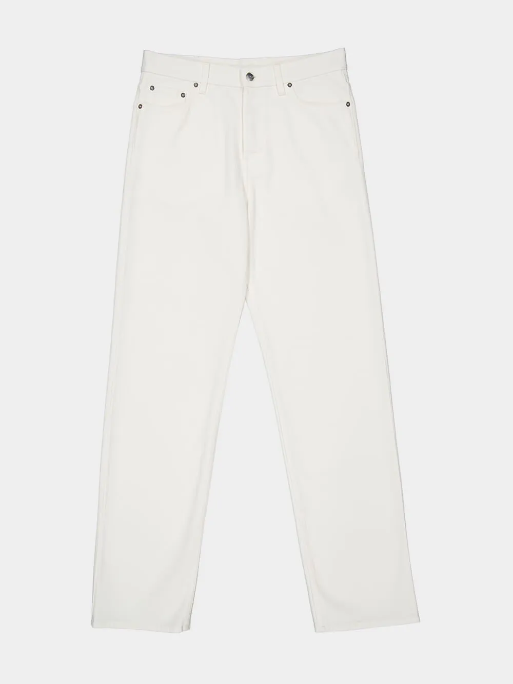 White Straight-Leg Denim Jeans sold by Fashion Clinic product image thumbnail 5