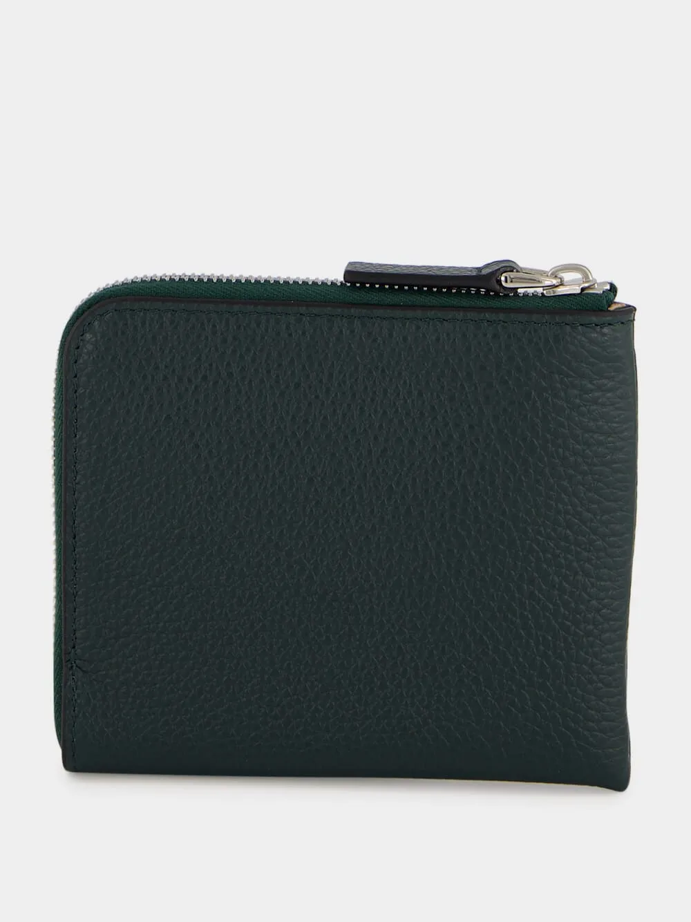 Dark Green Leather Zip Wallet sold by Fashion Clinic product image thumbnail 2