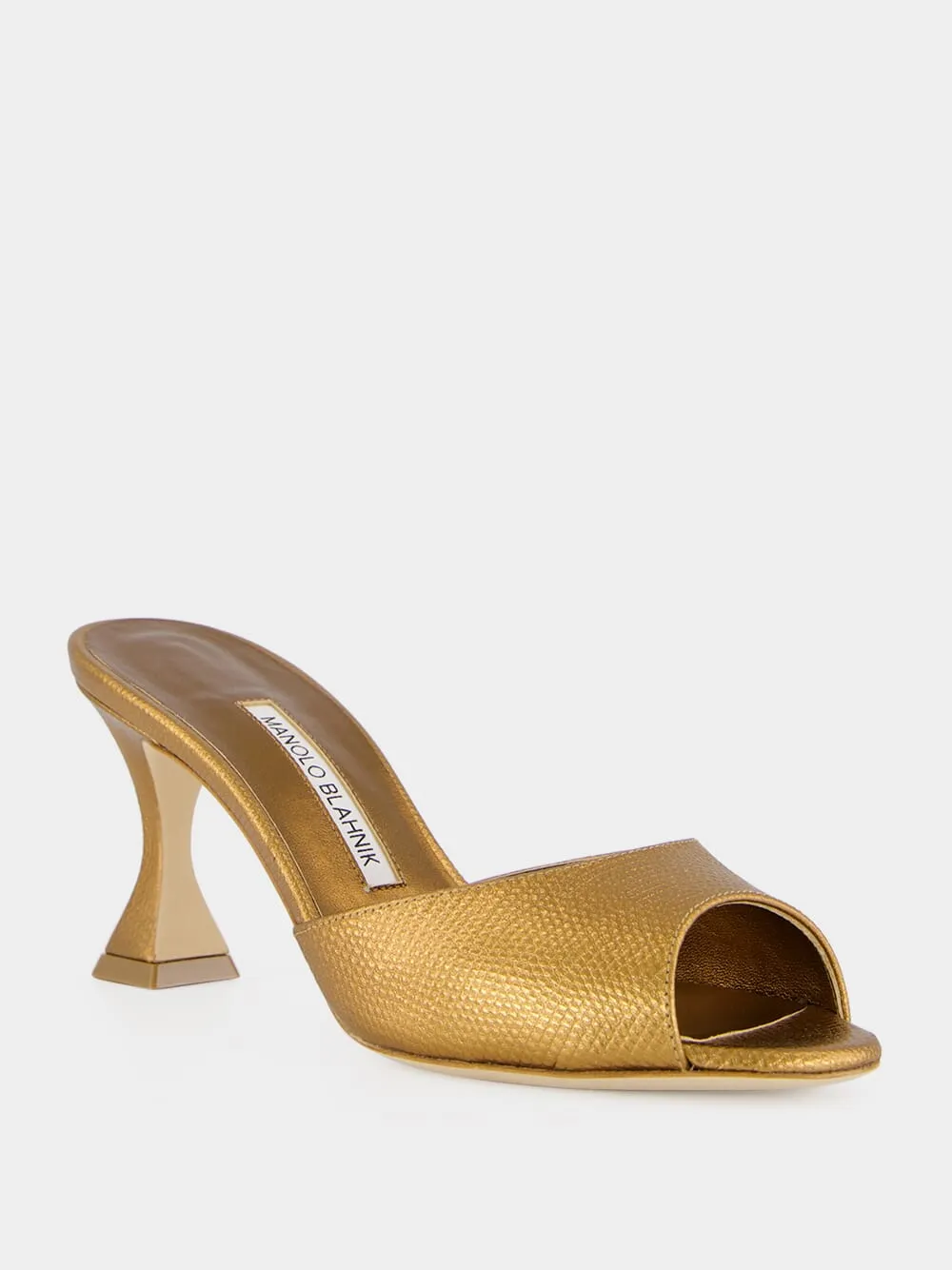Gold Jadaron 70 Leather Heeled Mules sold by Fashion Clinic product image thumbnail 2