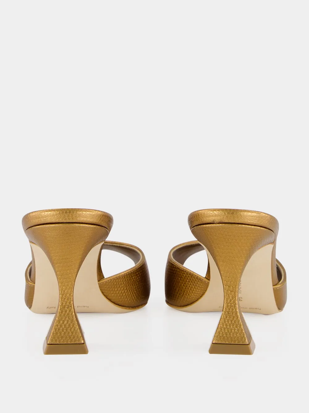 Gold Jadaron 70 Leather Heeled Mules sold by Fashion Clinic product image thumbnail 5