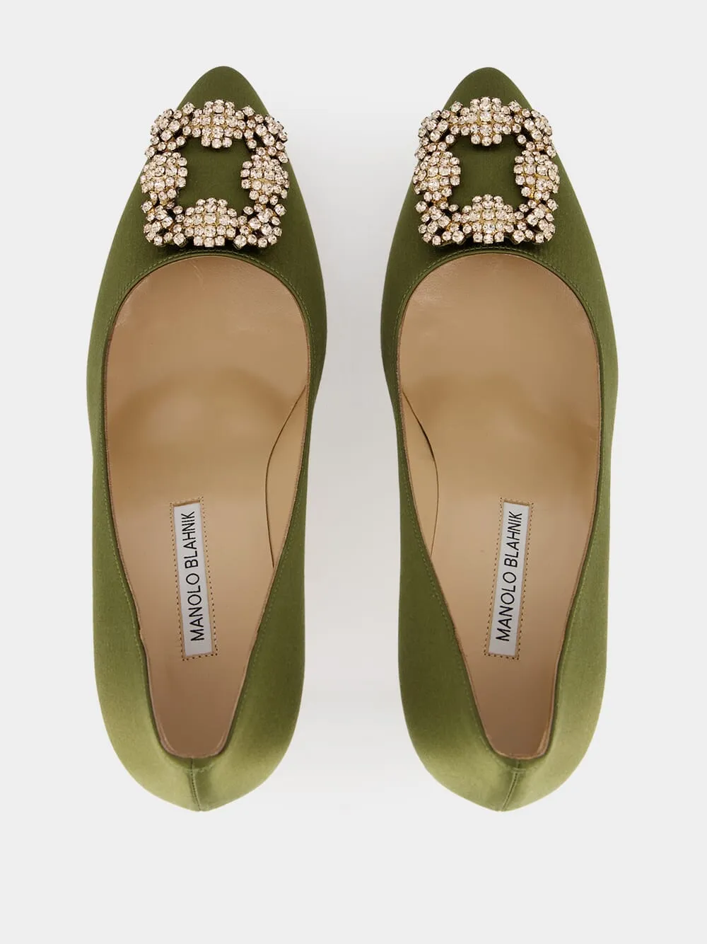 Olive Hangisi 90 Satin Jewel Pumps sold by Fashion Clinic product image thumbnail 4