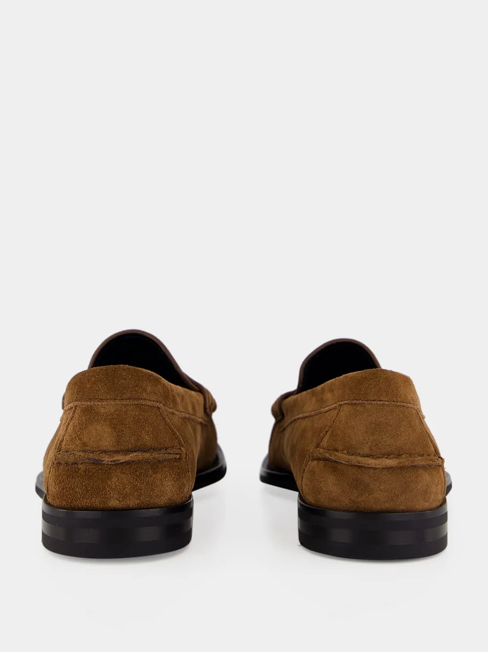 Cocoa Brown Suede Penny Loafers sold by Fashion Clinic product image thumbnail 5
