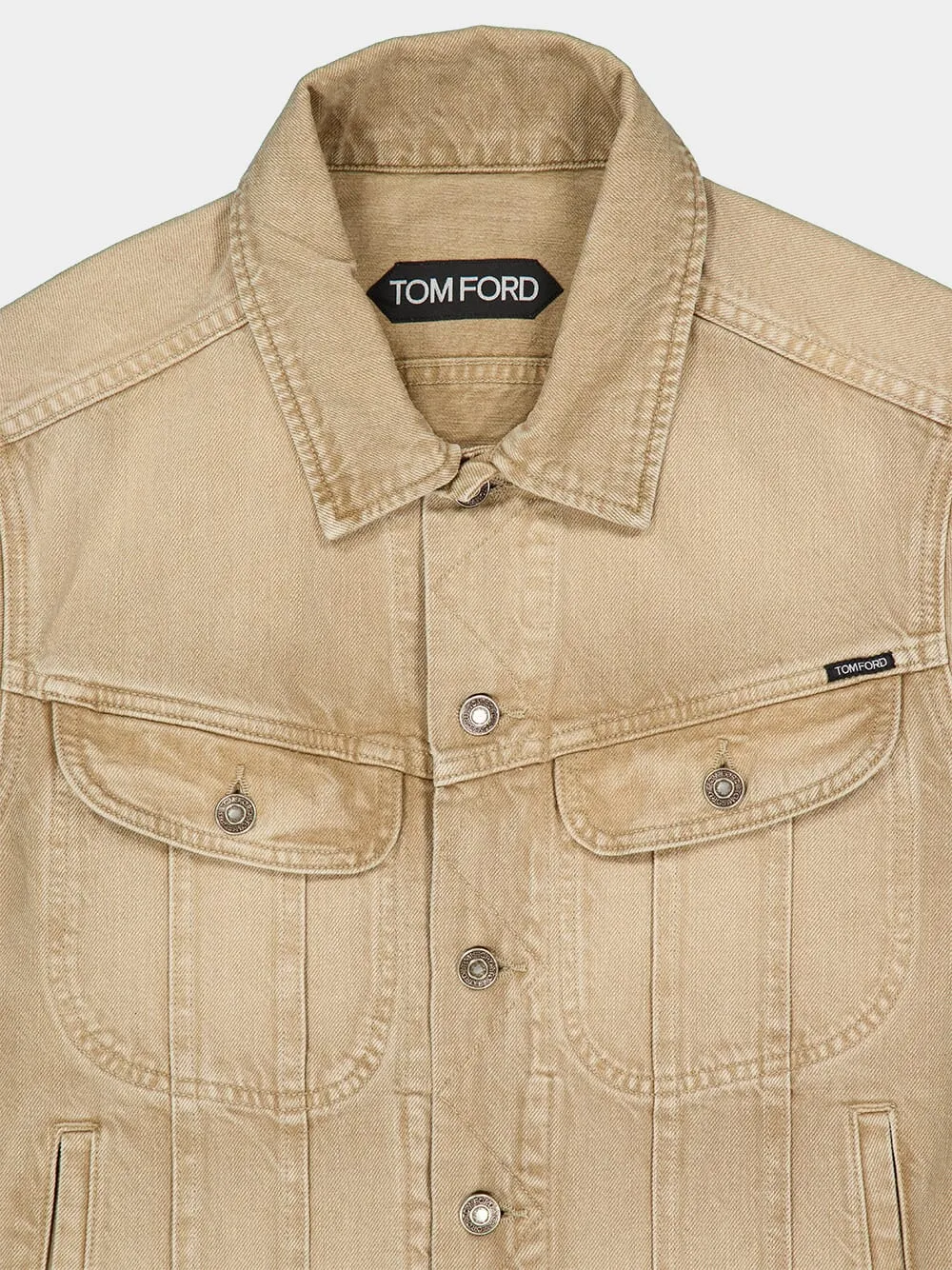 Washed Sand Icon Denim Jacket sold by Fashion Clinic product image thumbnail 5