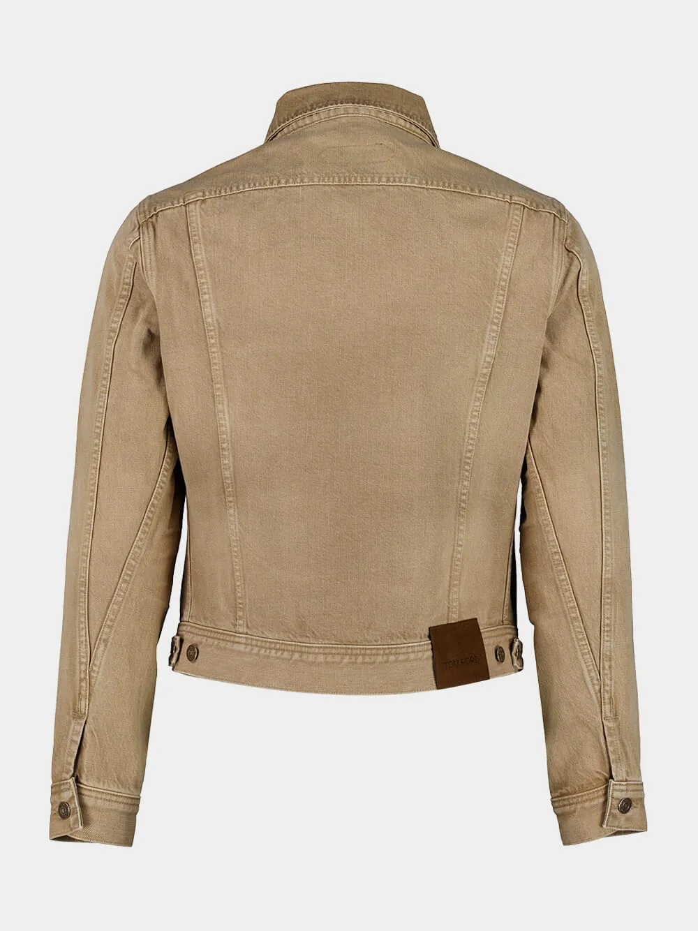 Washed Sand Icon Denim Jacket sold by Fashion Clinic product image thumbnail 4