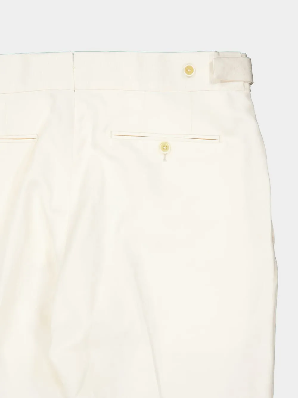 Off-White Silk Mulberry and Linen Pants sold by Fashion Clinic product image thumbnail 4