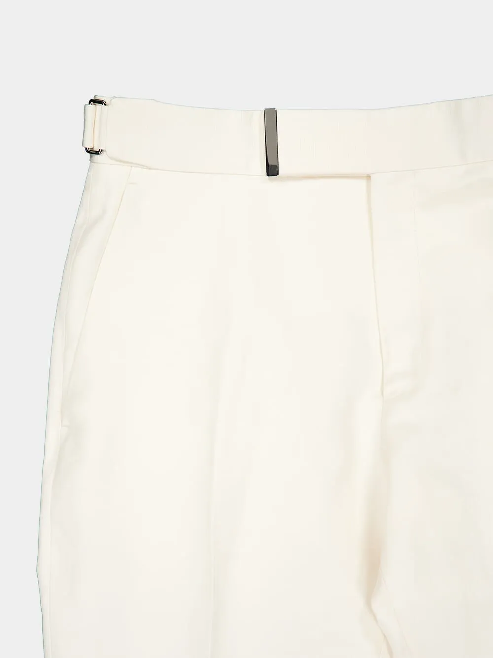 Off-White Silk Mulberry and Linen Pants sold by Fashion Clinic product image thumbnail 3