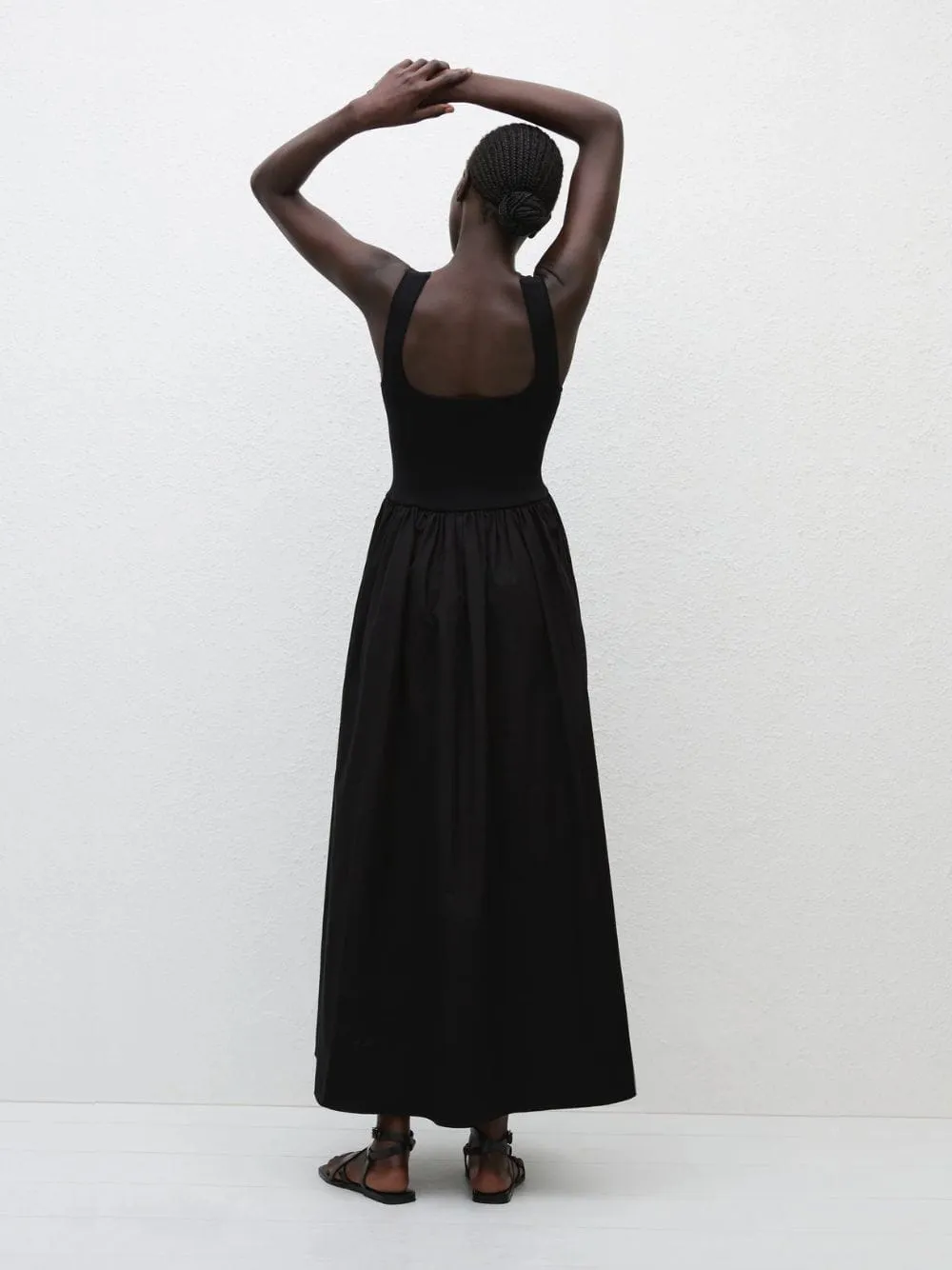 Black Knit and Cotton Dress sold by Fashion Clinic product image thumbnail 5
