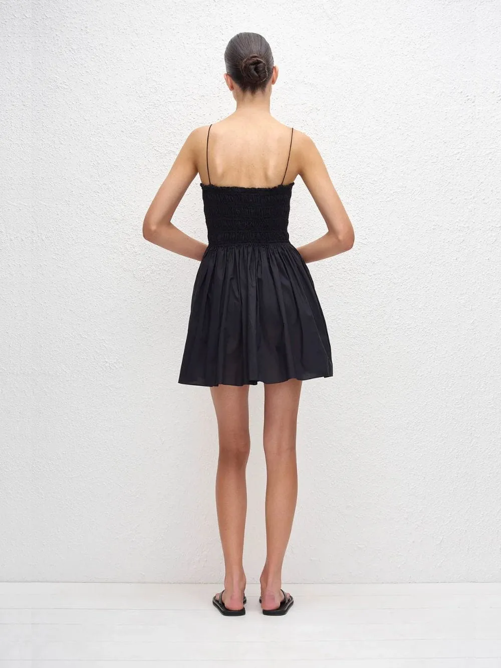 Black Shirred Bodice Mini Dress sold by Fashion Clinic product image thumbnail 4