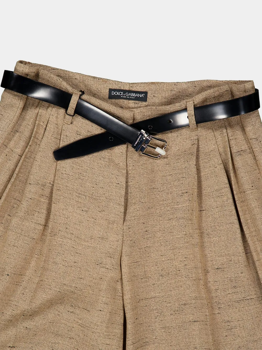 Brown Tweed-Effect Wide-Leg Trousers sold by Fashion Clinic product image thumbnail 5