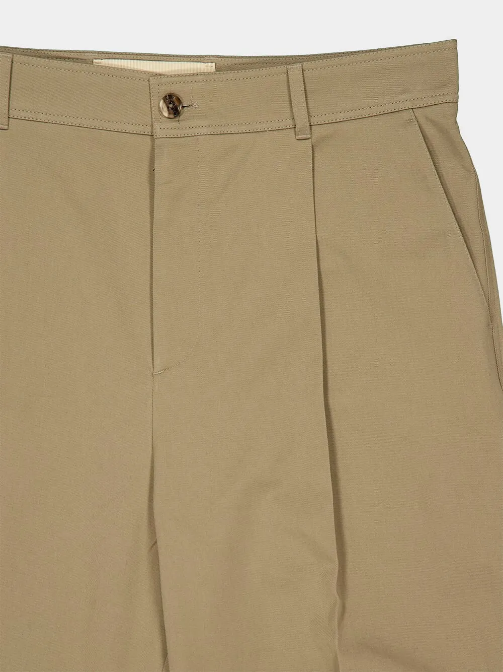 Beige Cotton Gabardine Chino Trousers sold by Fashion Clinic product image thumbnail 3