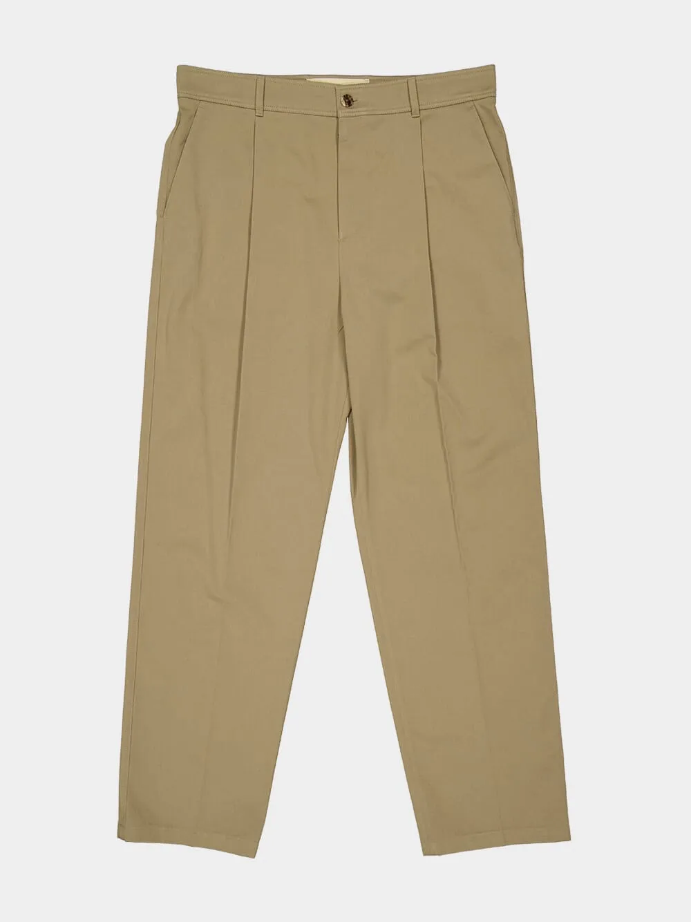 Beige Cotton Gabardine Chino Trousers sold by Fashion Clinic product image thumbnail 5