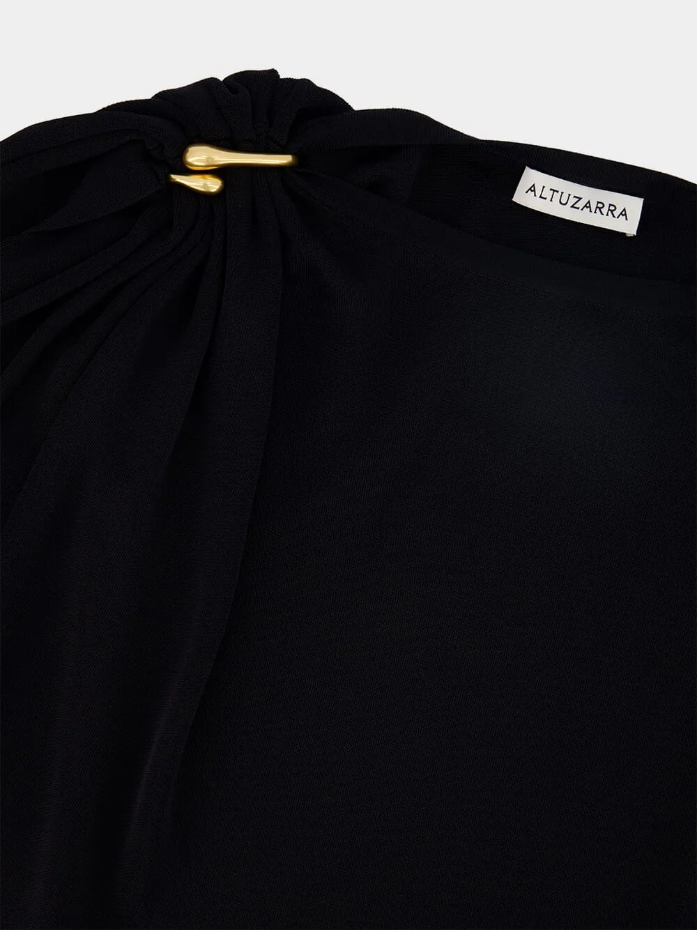 Black Henderson Draped Maxi Dress sold by Fashion Clinic product image thumbnail 4