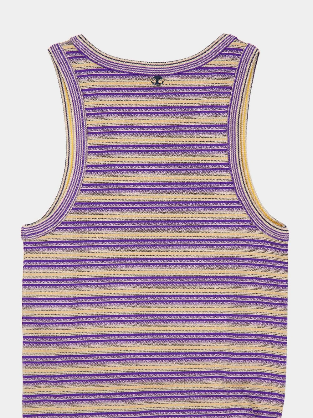 Purple Striped Viscose Jersey Tank Top with Piercing sold by Fashion Clinic product image thumbnail 5