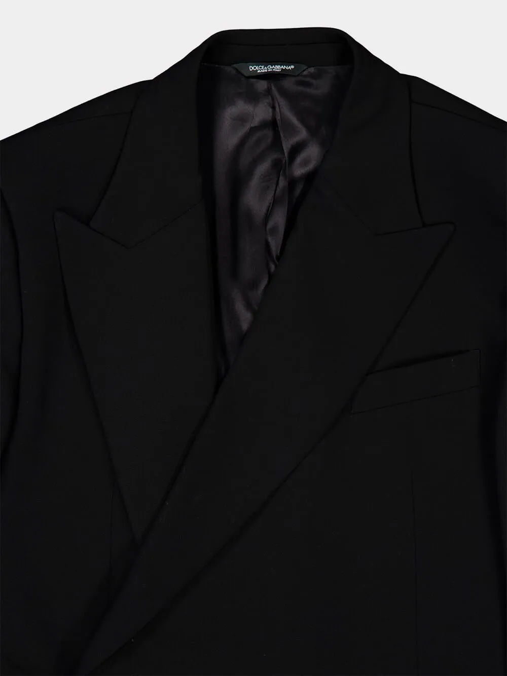 Black Wrap-Style Wool Blazer sold by Fashion Clinic product image thumbnail 3