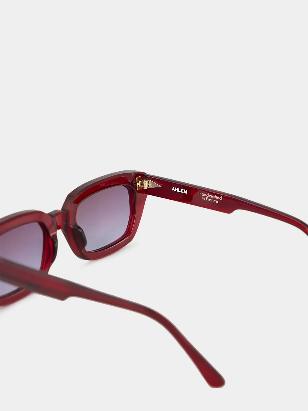 Jeanne Sunglasses in Burgundy and Blue Gradient sold by Fashion Clinic product image thumbnail 4