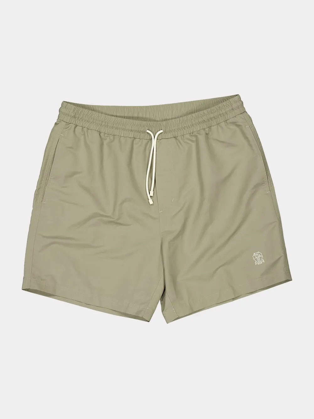 Khaki Green Nylon Swim Shorts sold by Fashion Clinic product image thumbnail 5
