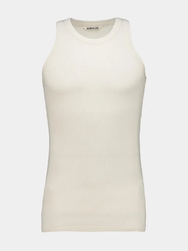 Ivory Organic Soft Rib Tank made by Auralee