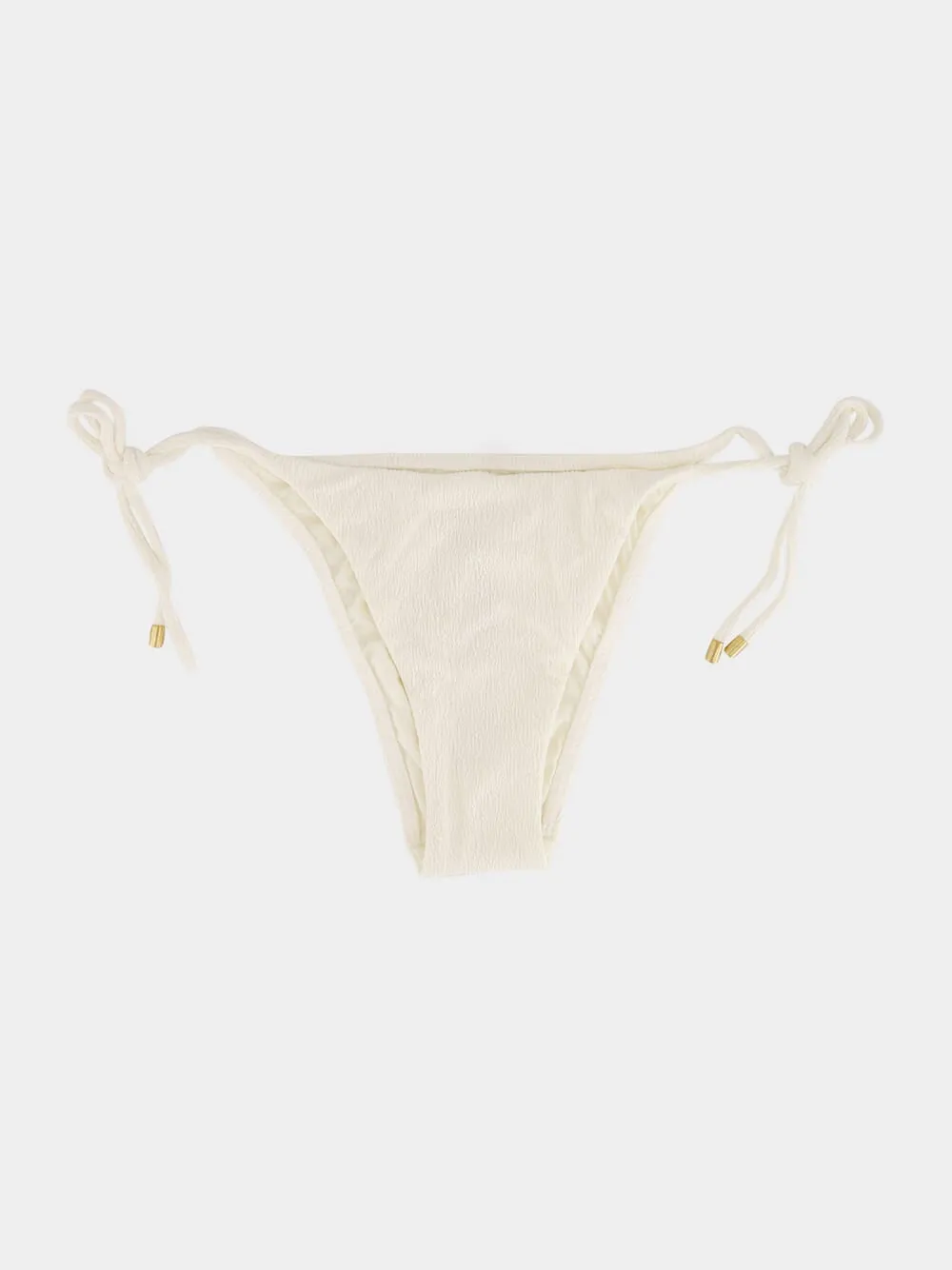 White Firenze Tie Side Bikini Bottom sold by Fashion Clinic product image thumbnail 5