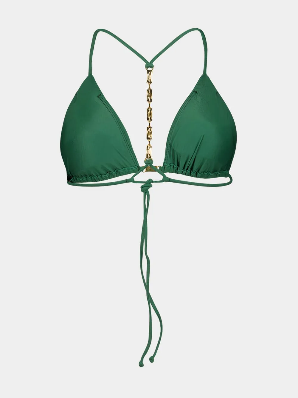 Green Matte Mage T Back Tri Top sold by Fashion Clinic product image thumbnail 3