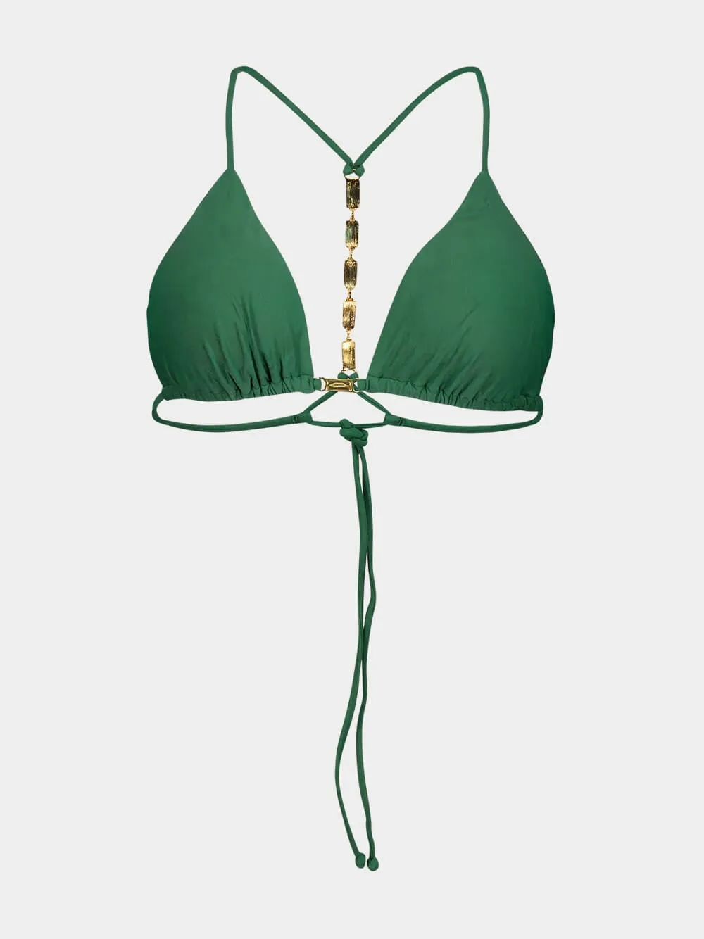 Green Matte Mage T Back Tri Top sold by Fashion Clinic
