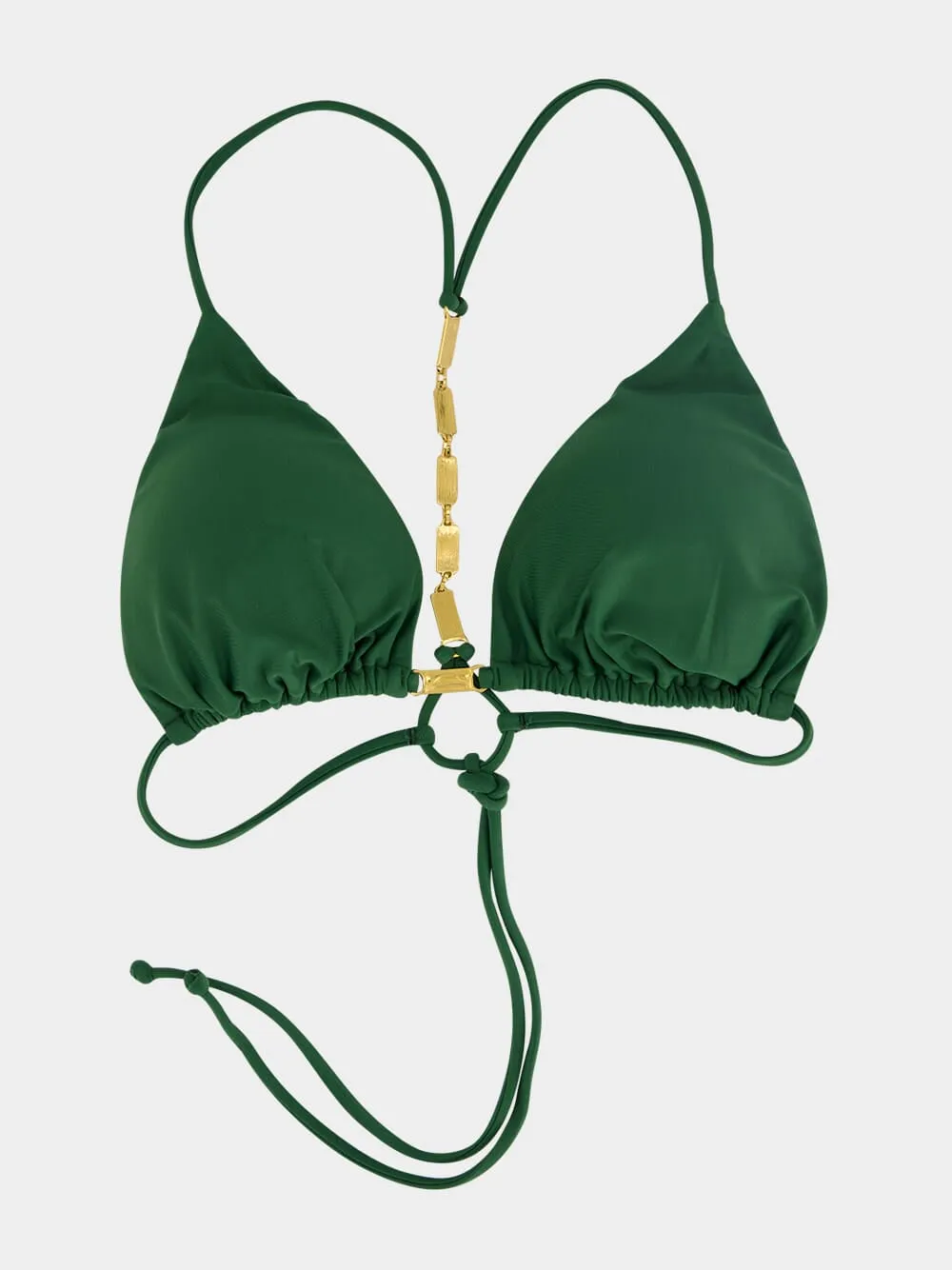 Green Matte Mage T Back Tri Top sold by Fashion Clinic product image thumbnail 5