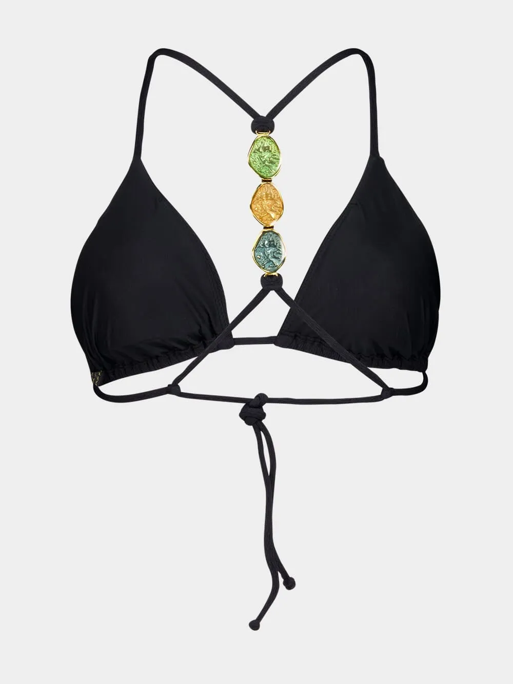Black Firenze Petra T Back Tri Top sold by Fashion Clinic product image thumbnail 4