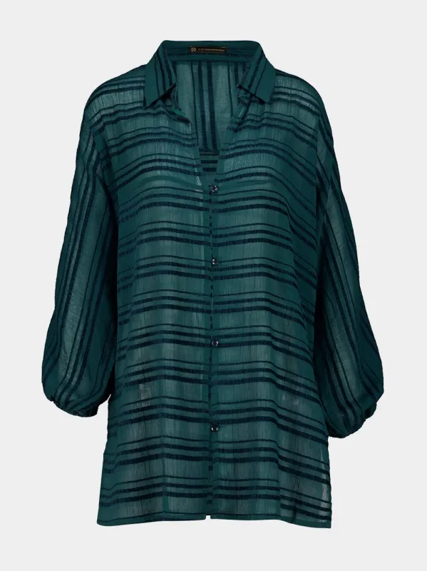 Green Jenna Shirt Cover Up made by Vix