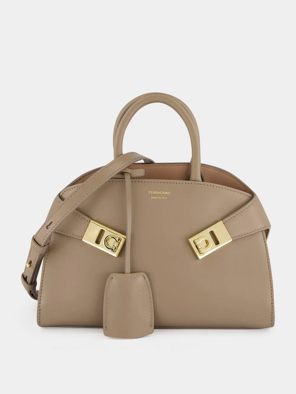 Warm Taupe Extra Small Hug Handbag sold by Fashion Clinic