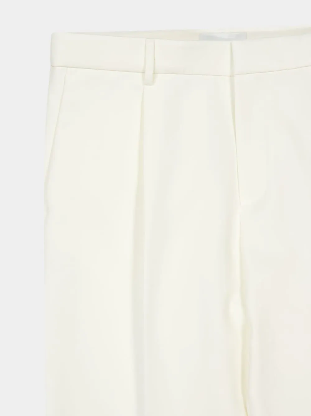 Ecru Tailored Cotton Cashmere Twill Trousers sold by Fashion Clinic product image thumbnail 5