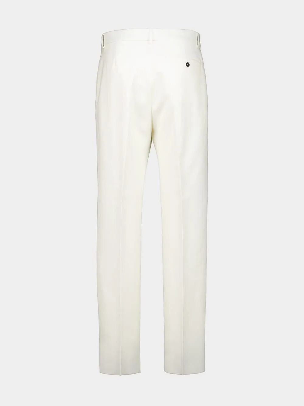 Ecru Tailored Cotton Cashmere Twill Trousers sold by Fashion Clinic product image thumbnail 4