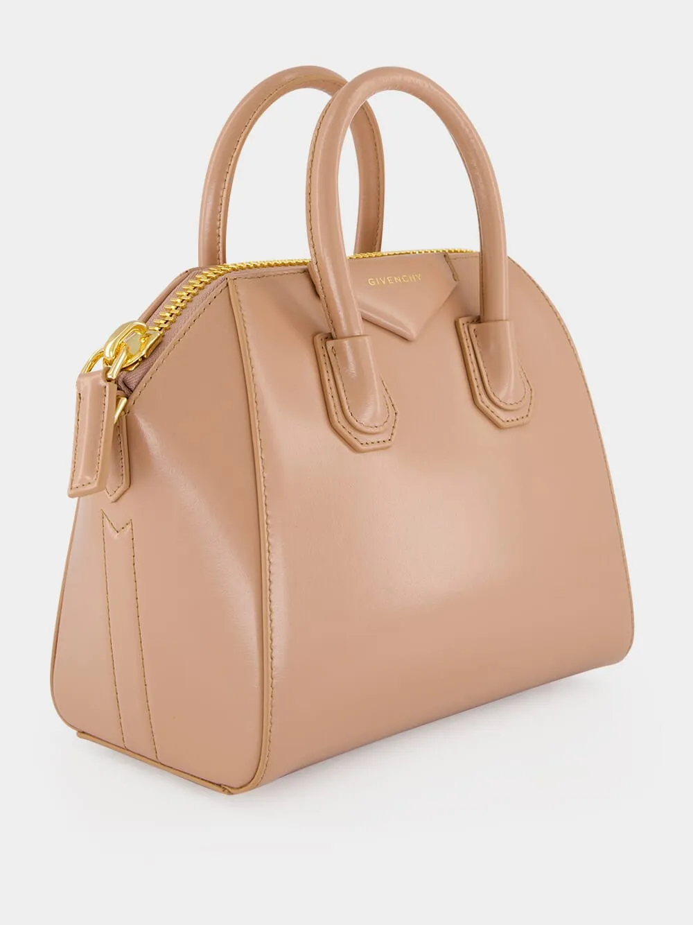 Blush Pink Mini Antigona Box Leather Bag sold by Fashion Clinic product image thumbnail 3
