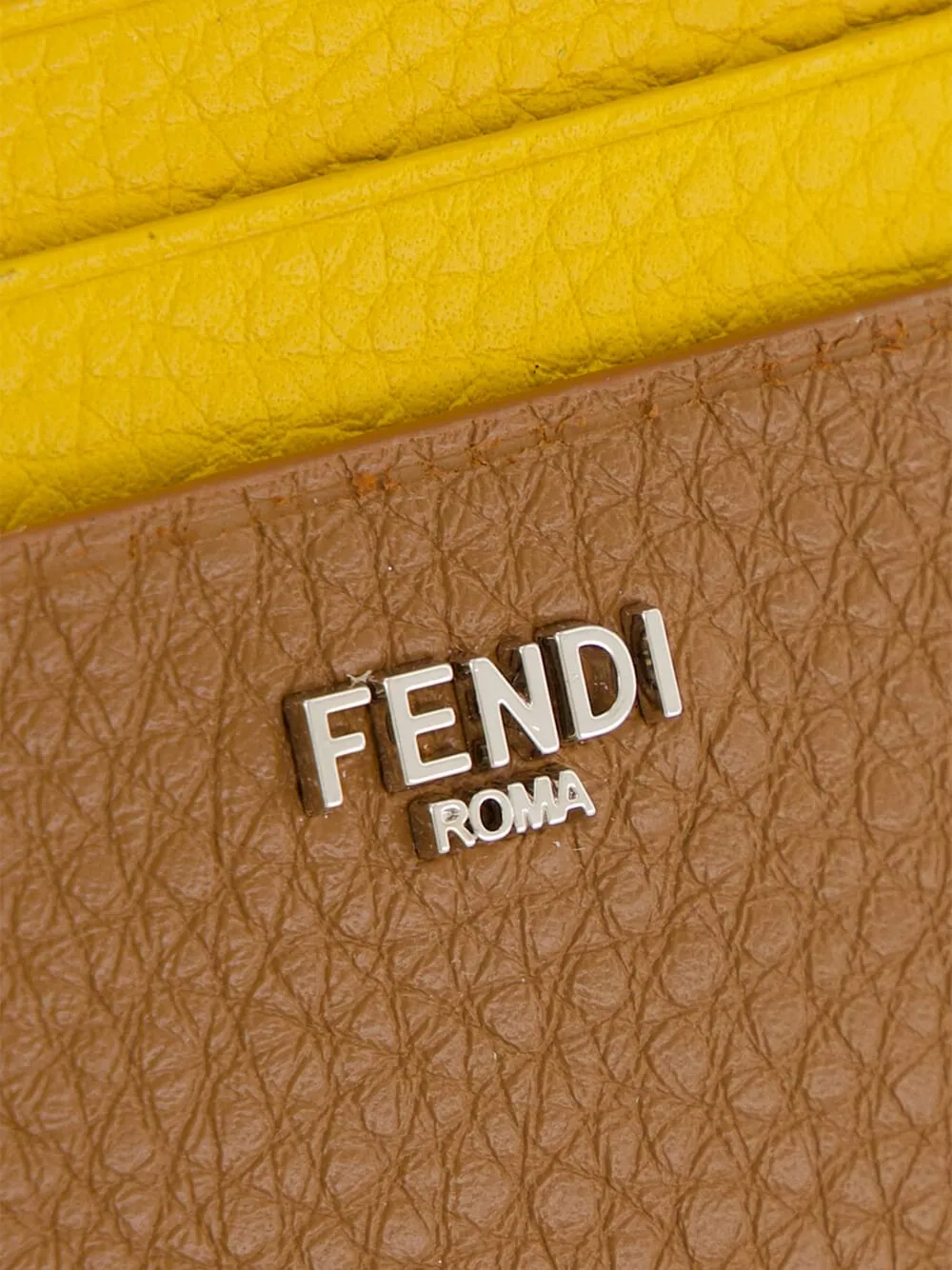 Brown and Sunflower Yellow Selleria Leather Card Case sold by Fashion Clinic product image thumbnail 3