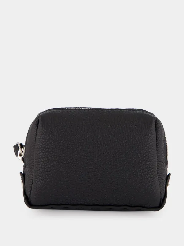Black Lui Nano Leather Mini Pouch made by Fendi