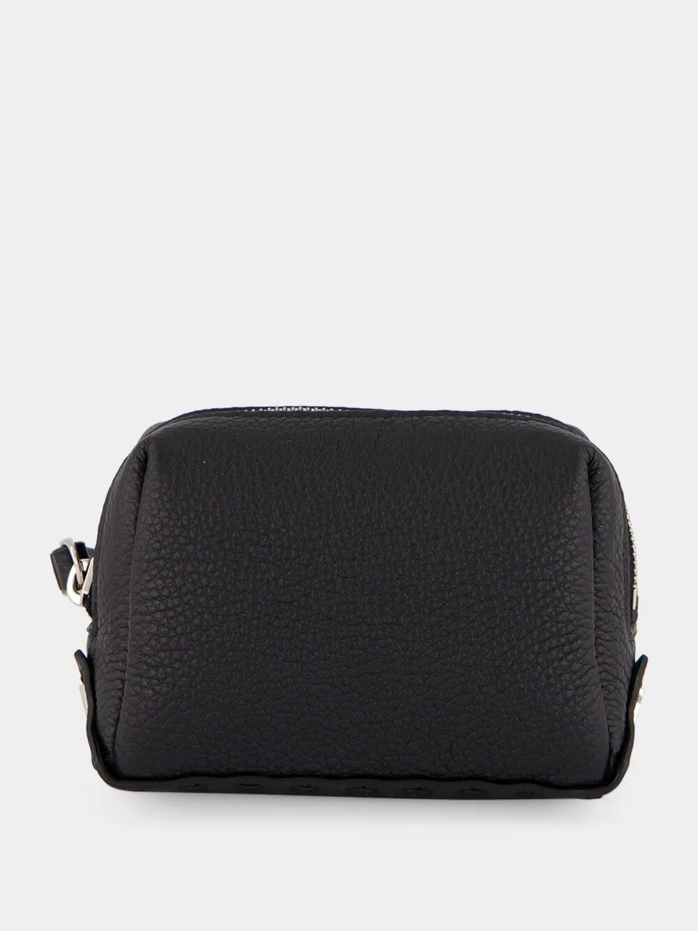 Black Lui Nano Leather Mini Pouch sold by Fashion Clinic