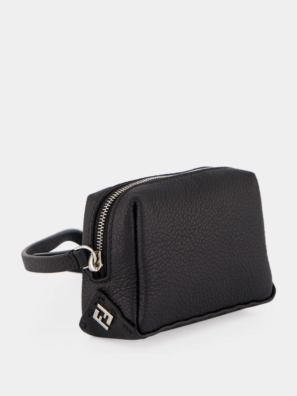 Black Lui Nano Leather Mini Pouch sold by Fashion Clinic product image thumbnail 2