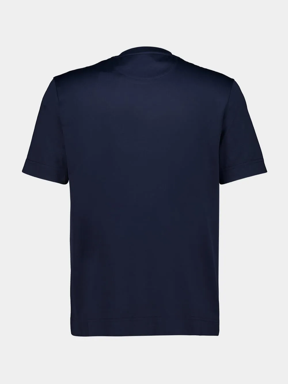Navy Blue Cotton Flowers T-Shirt sold by Fashion Clinic product image thumbnail 3