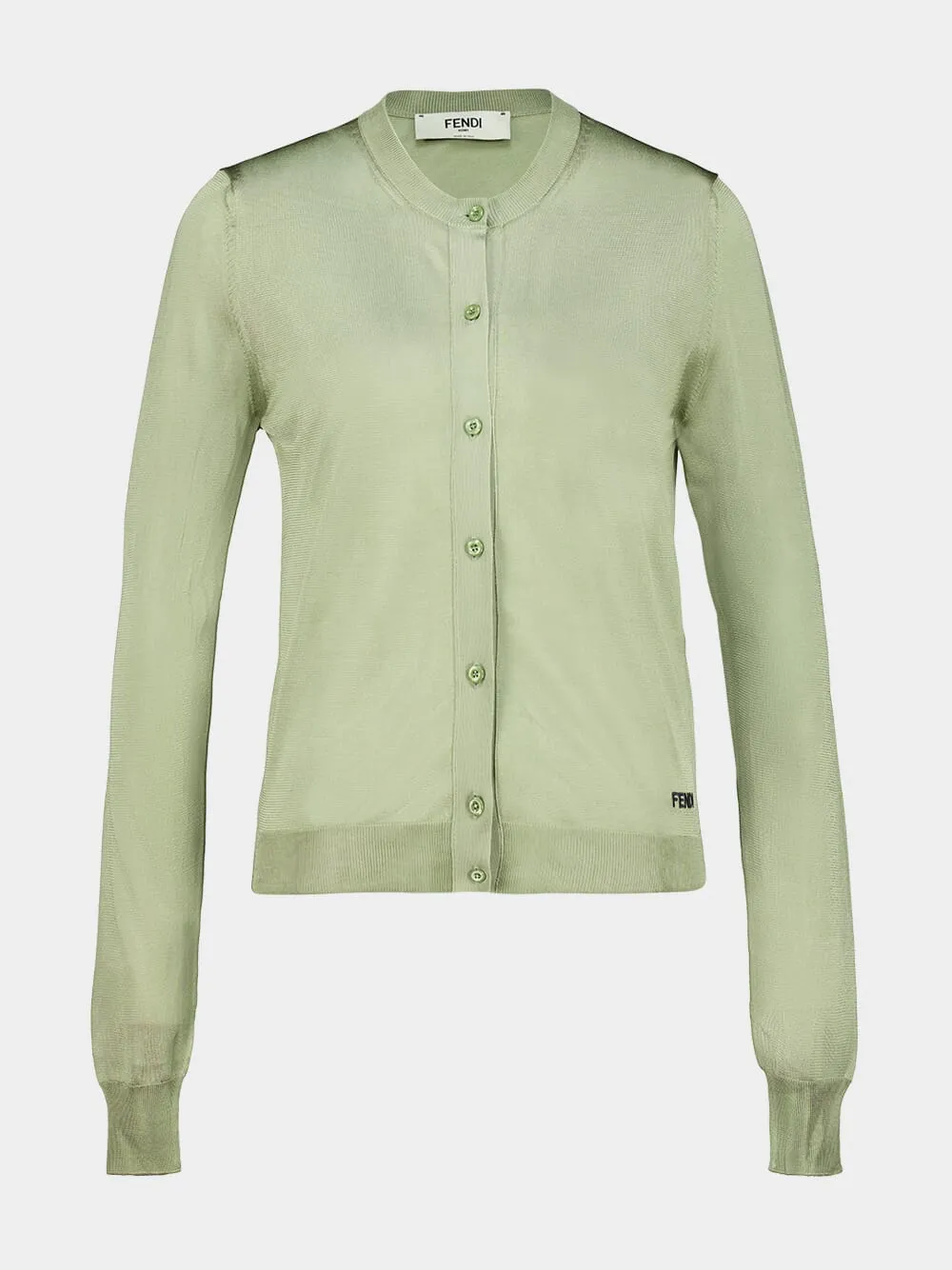 Light Green Viscose Knit Cardigan sold by Fashion Clinic