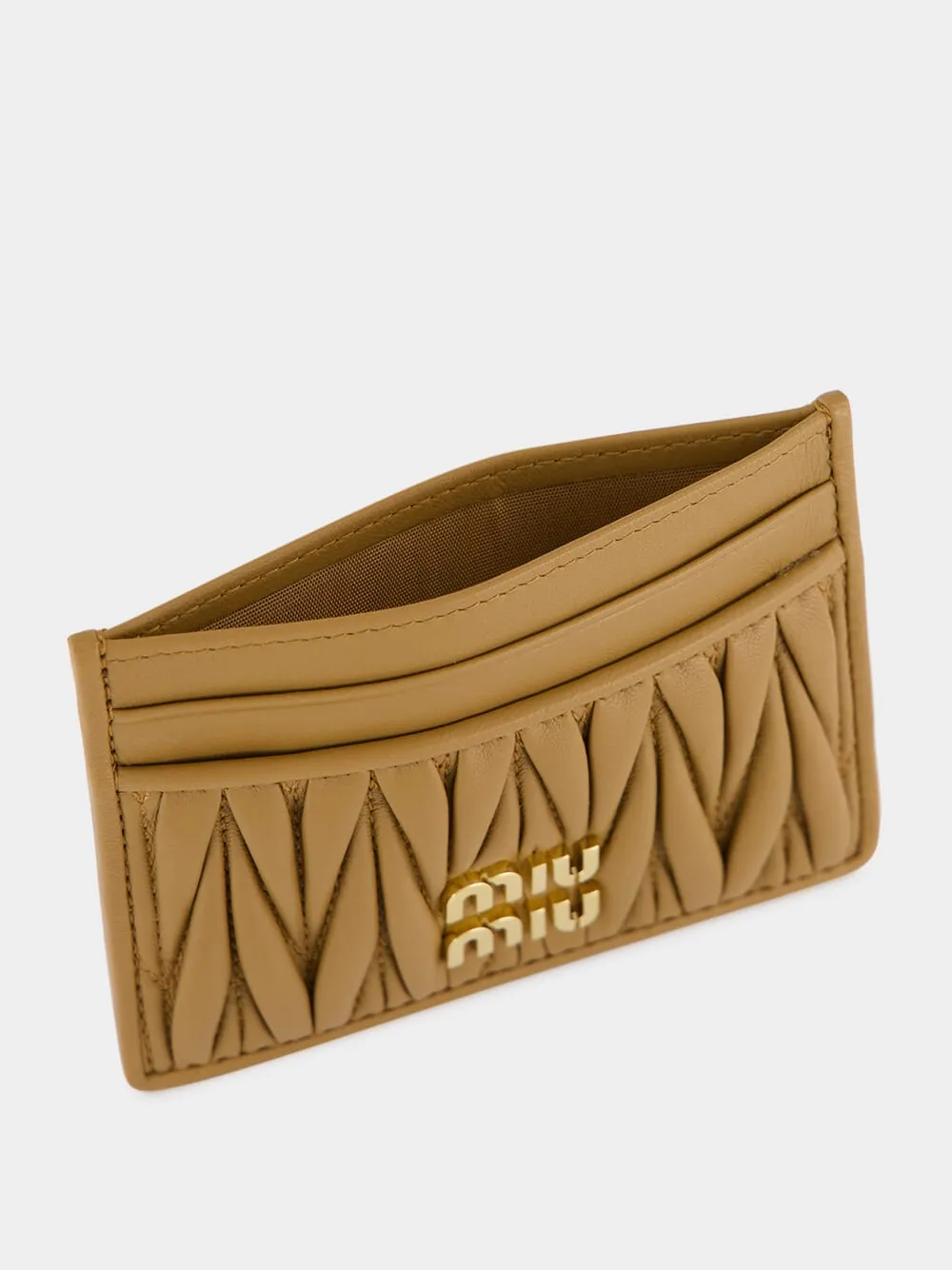 Caramel Matelassé Nappa Leather Card Holder sold by Fashion Clinic product image thumbnail 4