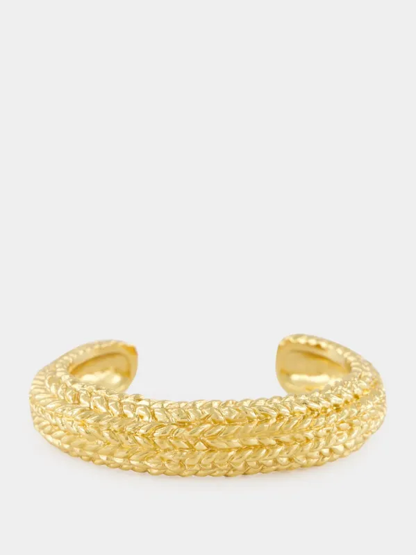 Margo 18K Gold Textured Bracelet made by Fashion Clinic