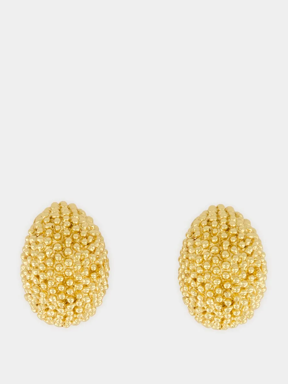 Dafne 18K Gold Textured Earrings sold by Fashion Clinic