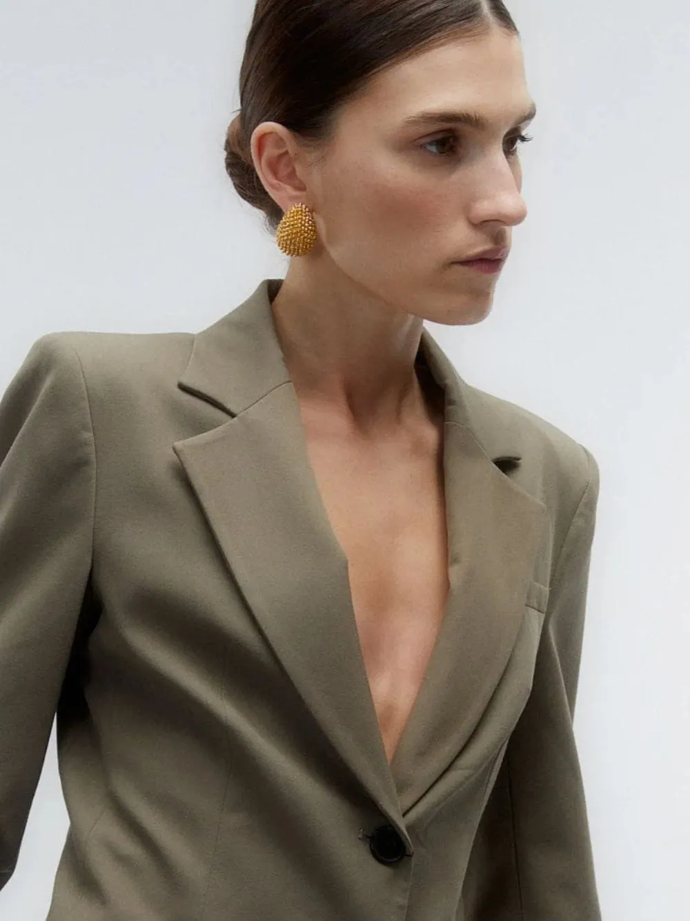 Dafne 18K Gold Textured Earrings sold by Fashion Clinic product image thumbnail 2