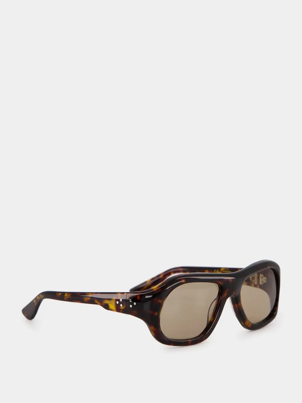 Tortoiseshell Aviator Gray Acetate Sunglasses sold by Fashion Clinic product image thumbnail 3