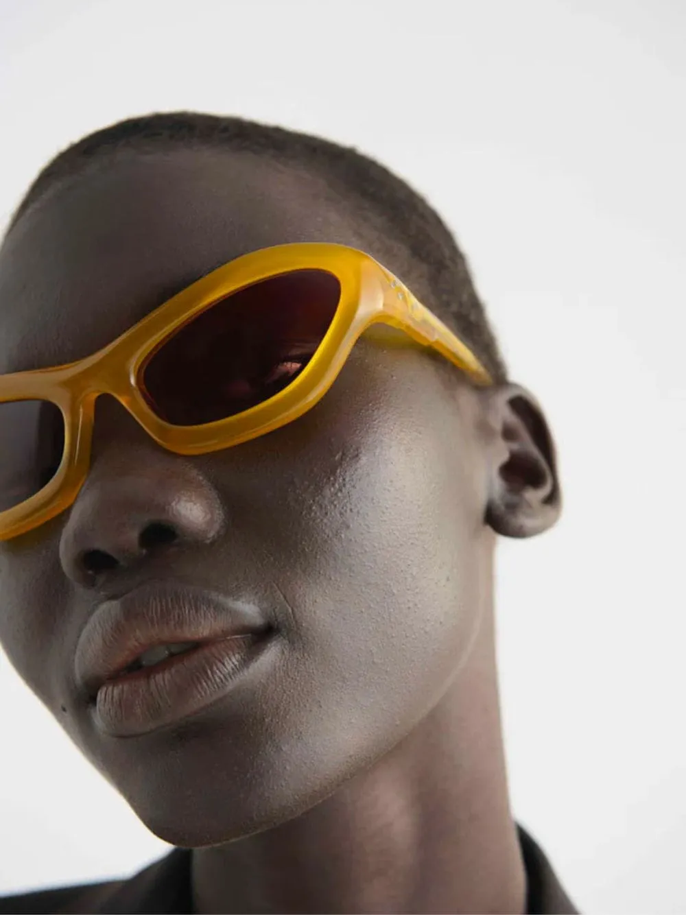 Yellow Cat-Eye Hayya Acetate Sunglasses sold by Fashion Clinic product image thumbnail 4