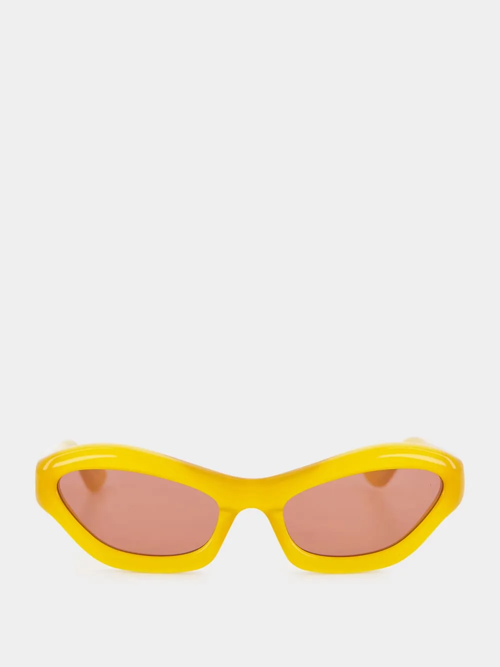 Yellow Cat-Eye Hayya Acetate Sunglasses sold by Fashion Clinic
