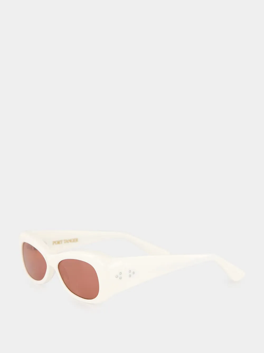 White Oval Lydia Acetate Sunglasses sold by Fashion Clinic product image thumbnail 5